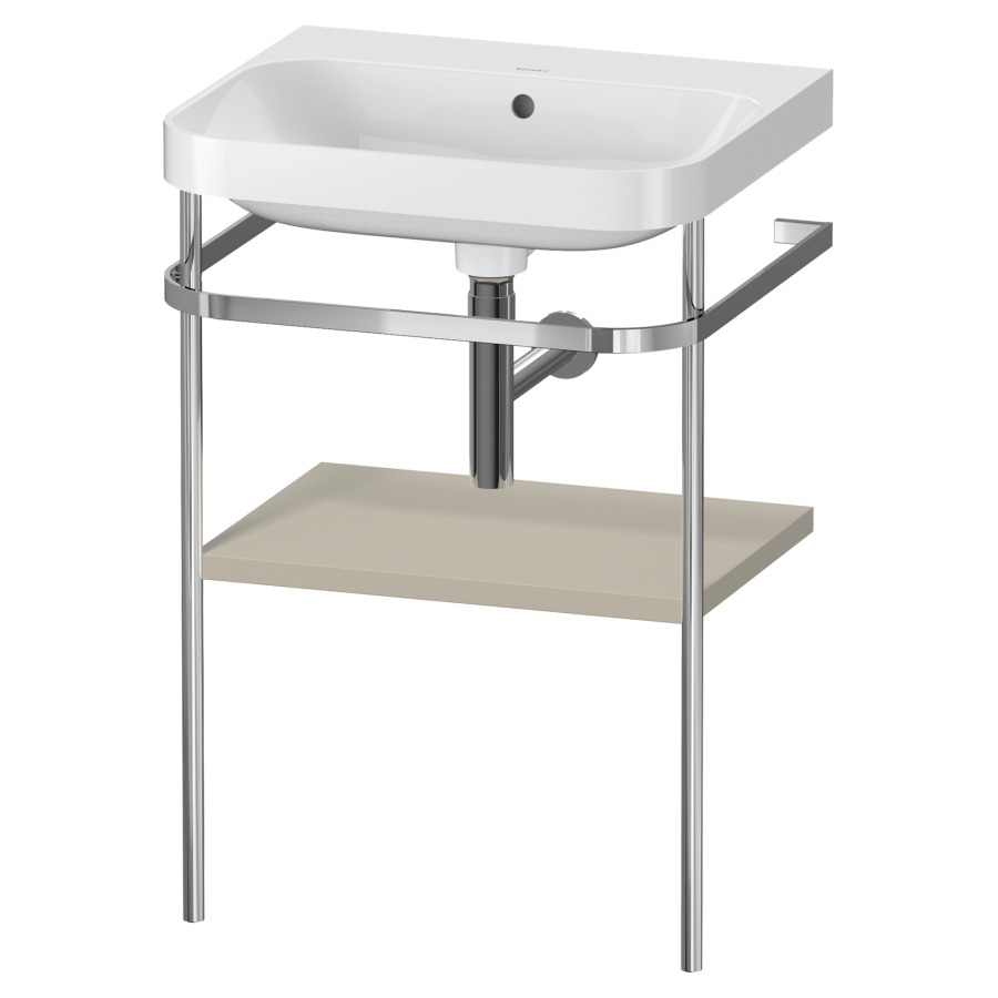 Combination de lavabo HAPPY
D.2 PLUS, 57,5 x 49 x 85 cm
1 tablette, posé sur le sol
profil chromé
lavabo, porte-serviette
soupape d'écoulement
Push Open incl.
