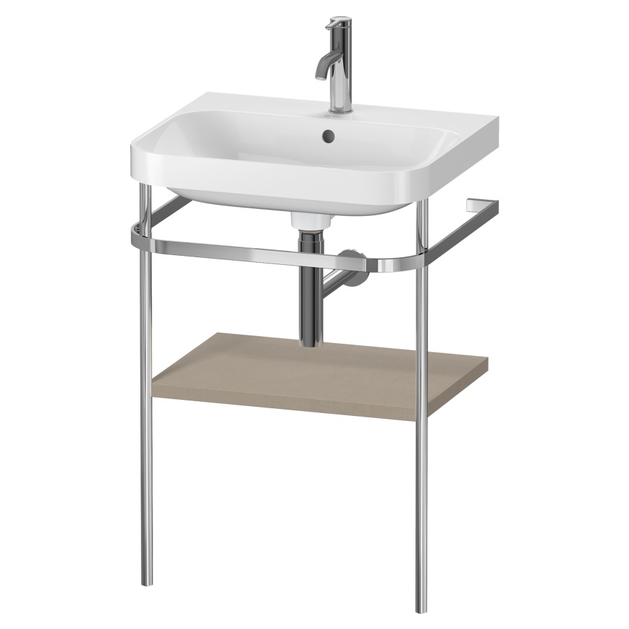 Combination de lavabo HAPPY
D.2 PLUS, 57,5 x 49 x 85 cm
1 tablette, posé sur le sol
profil chromé
lavabo, porte-serviette
soupape d'écoulement
Push Open incl.