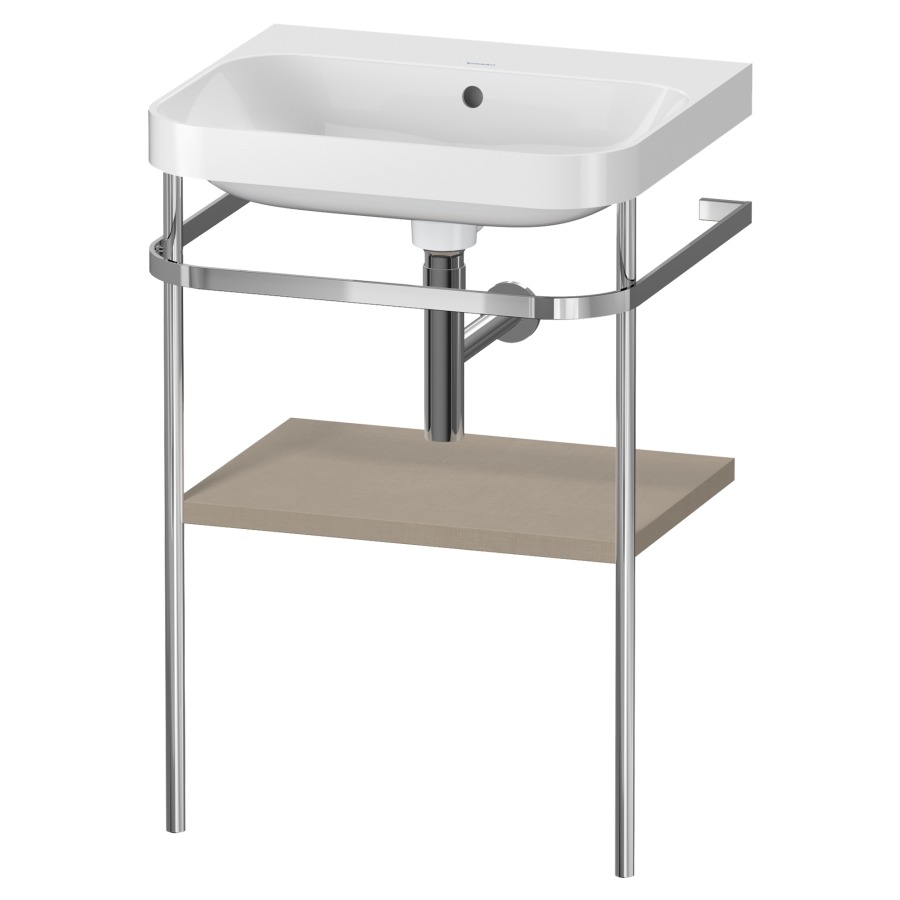 Combination de lavabo HAPPY
D.2 PLUS, 57,5 x 49 x 85 cm
1 tablette, posé sur le sol
profil chromé
lavabo, porte-serviette
soupape d'écoulement
Push Open incl.