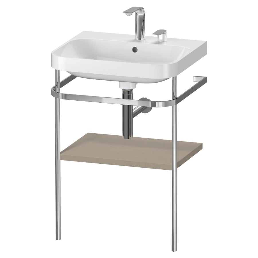 Combination de lavabo HAPPY
D.2 PLUS, 57,5 x 49 x 85 cm
1 tablette, posé sur le sol
profil chromé
lavabo, porte-serviette
soupape d'écoulement
Push Open incl.