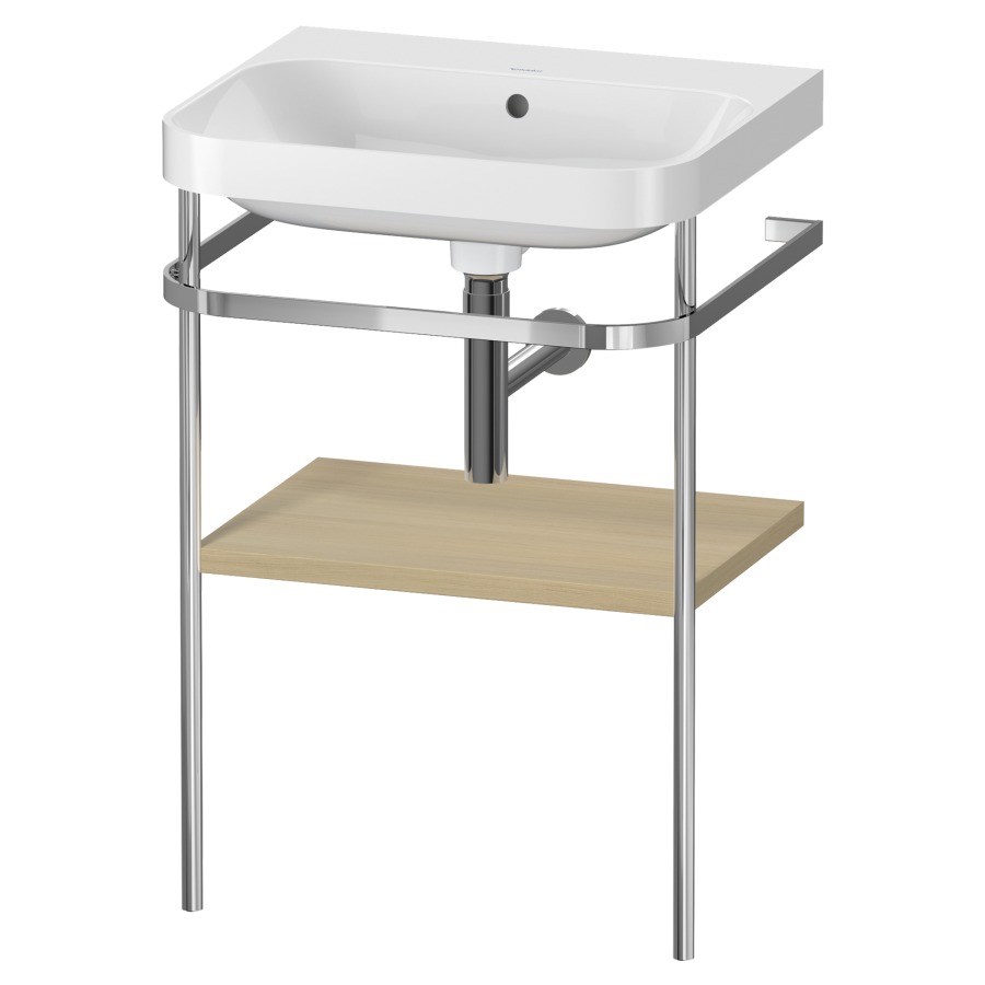 Combination de lavabo HAPPY
D.2 PLUS, 57,5 x 49 x 85 cm
1 tablette, posé sur le sol
profil chromé
lavabo, porte-serviette
soupape d'écoulement
Push Open incl.