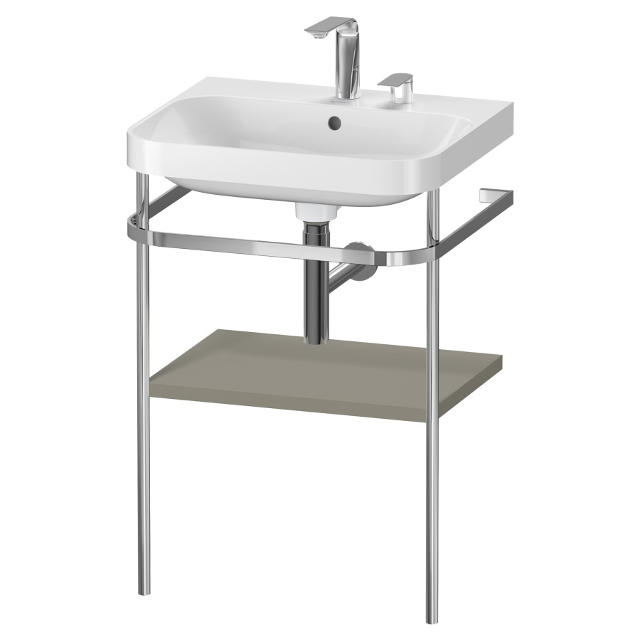 Combination de lavabo HAPPY
D.2 PLUS, 57,5 x 49 x 85 cm
1 tablette, posé sur le sol
profil chromé
lavabo, porte-serviette
soupape d'écoulement
Push Open incl.