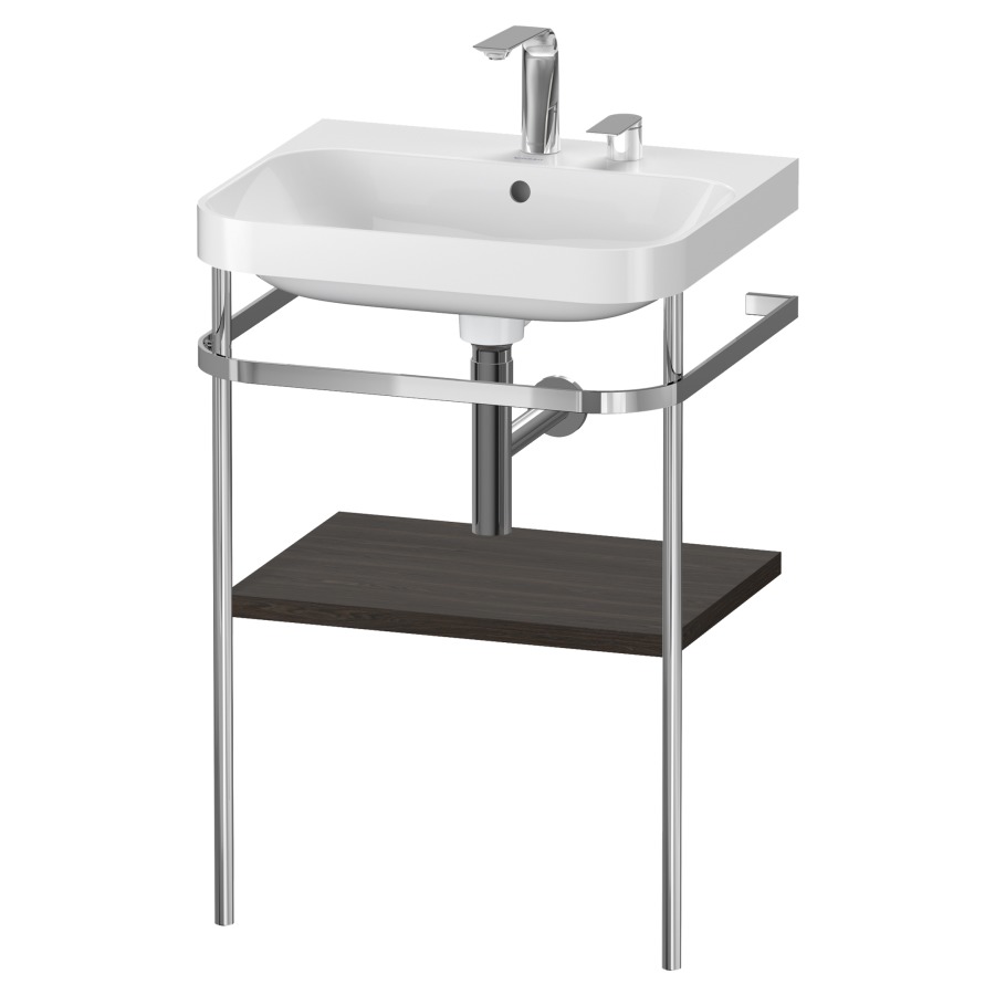 Combination de lavabo HAPPY
D.2 PLUS, 57,5 x 49 x 85 cm
1 tablette, posé sur le sol
profil chromé
lavabo, porte-serviette
soupape d'écoulement
Push Open incl.