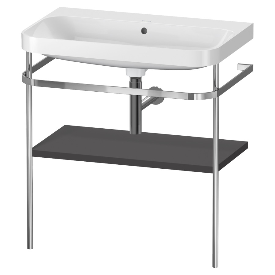 Combination de lavabo HAPPY
D.2 PLUS, 77,5 x 49 x 85 cm
1 tablette, posé sur le sol
profil chromé
lavabo, porte-serviette
soupape d'écoulement
Push Open incl.