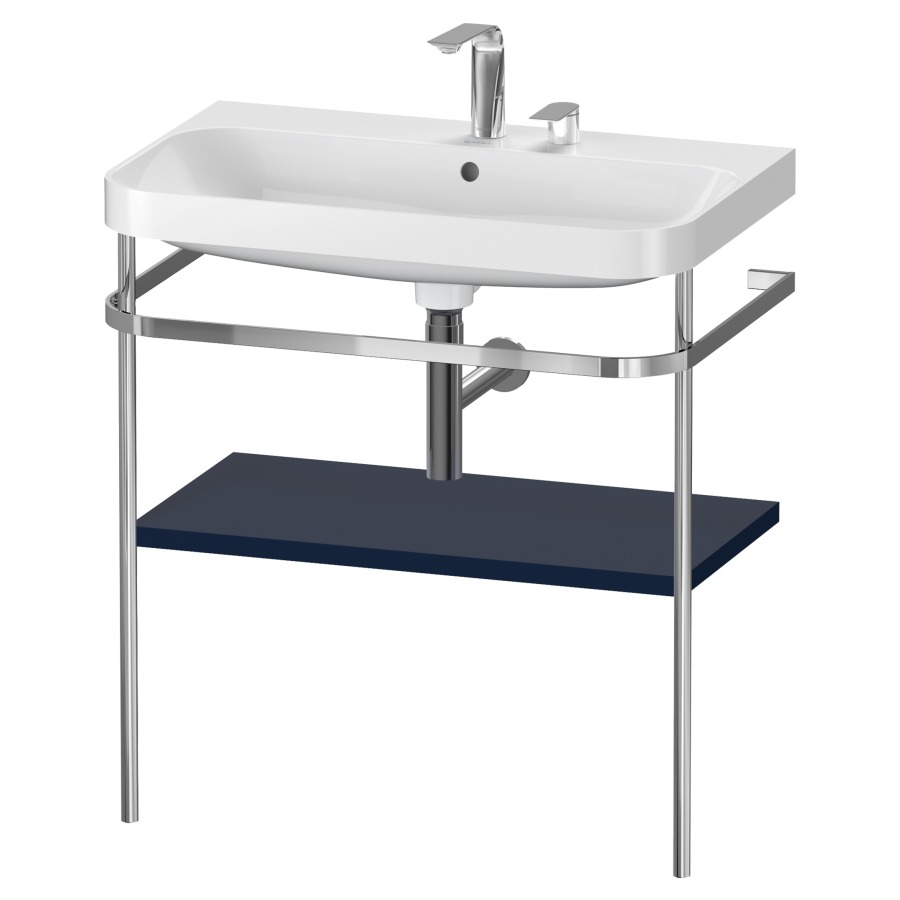 Combination de lavabo HAPPY
D.2 PLUS, 77,5 x 49 x 85 cm
1 tablette, posé sur le sol
profil chromé
lavabo, porte-serviette
soupape d'écoulement
Push Open incl.