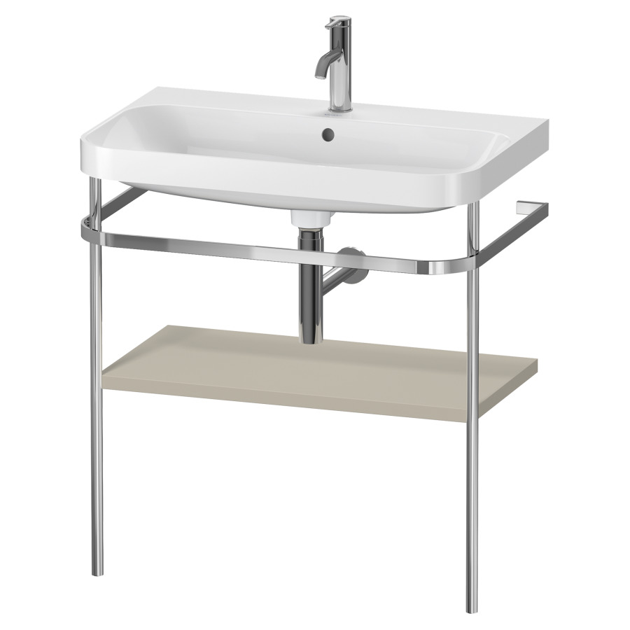Combination de lavabo HAPPY
D.2 PLUS, 77,5 x 49 x 85 cm
1 tablette, posé sur le sol
profil chromé
lavabo, porte-serviette
soupape d'écoulement
Push Open incl.