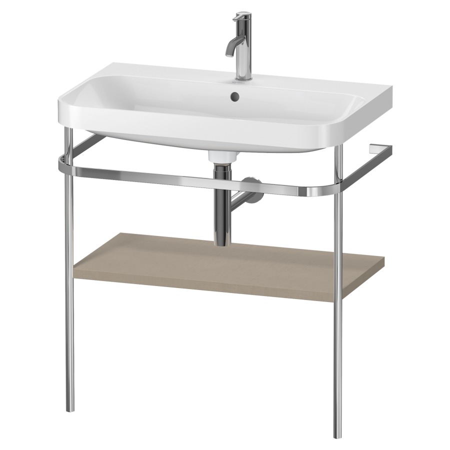 Combination de lavabo HAPPY
D.2 PLUS, 77,5 x 49 x 85 cm
1 tablette, posé sur le sol
profil chromé
lavabo, porte-serviette
soupape d'écoulement
Push Open incl.