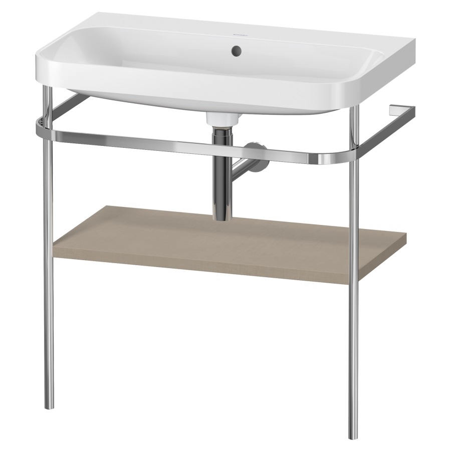 Combination de lavabo HAPPY
D.2 PLUS, 77,5 x 49 x 85 cm
1 tablette, posé sur le sol
profil chromé
lavabo, porte-serviette
soupape d'écoulement
Push Open incl.