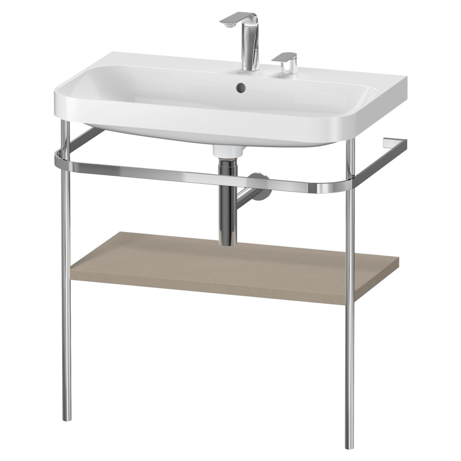 Combination de lavabo HAPPY
D.2 PLUS, 77,5 x 49 x 85 cm
1 tablette, posé sur le sol
profil chromé
lavabo, porte-serviette
soupape d'écoulement
Push Open incl.
