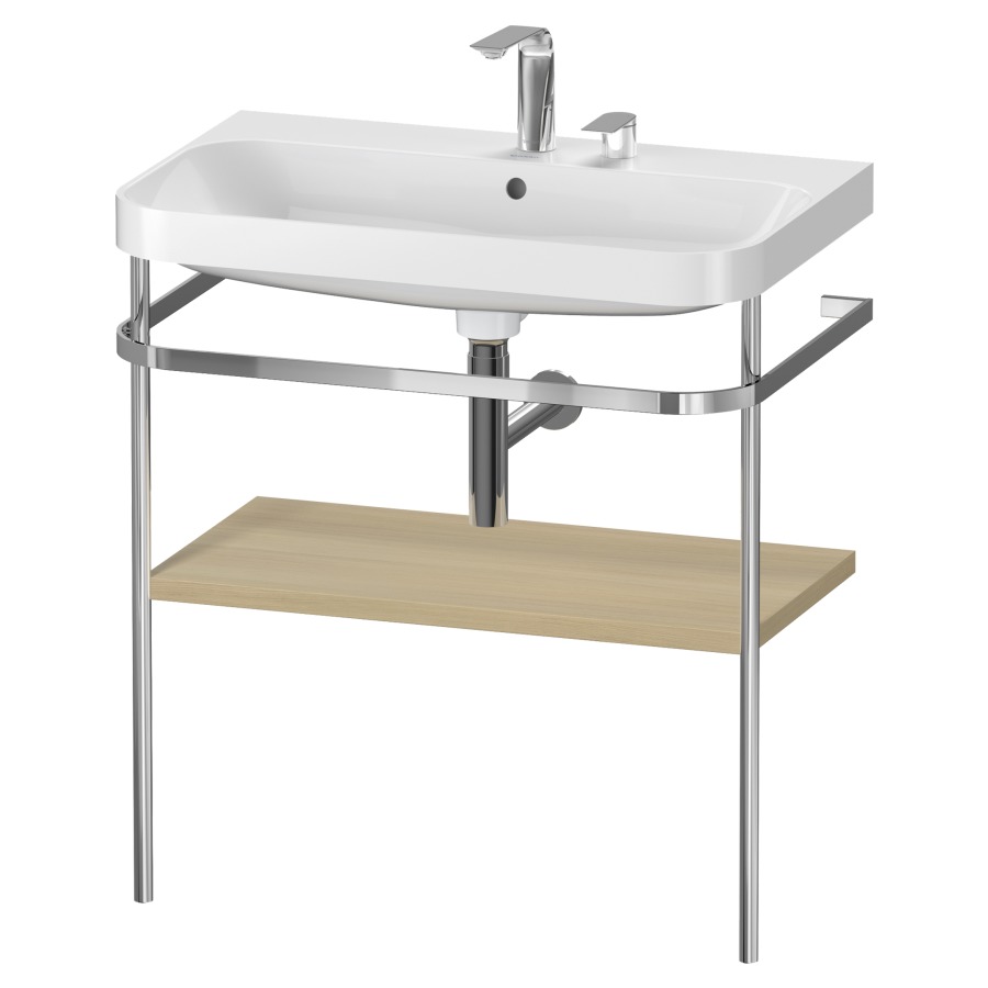 Combination de lavabo HAPPY
D.2 PLUS, 77,5 x 49 x 85 cm
1 tablette, posé sur le sol
profil chromé
lavabo, porte-serviette
soupape d'écoulement
Push Open incl.