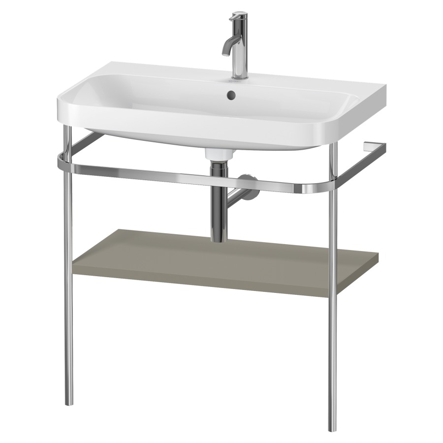 Combination de lavabo HAPPY
D.2 PLUS, 77,5 x 49 x 85 cm
1 tablette, posé sur le sol
profil chromé
lavabo, porte-serviette
soupape d'écoulement
Push Open incl.