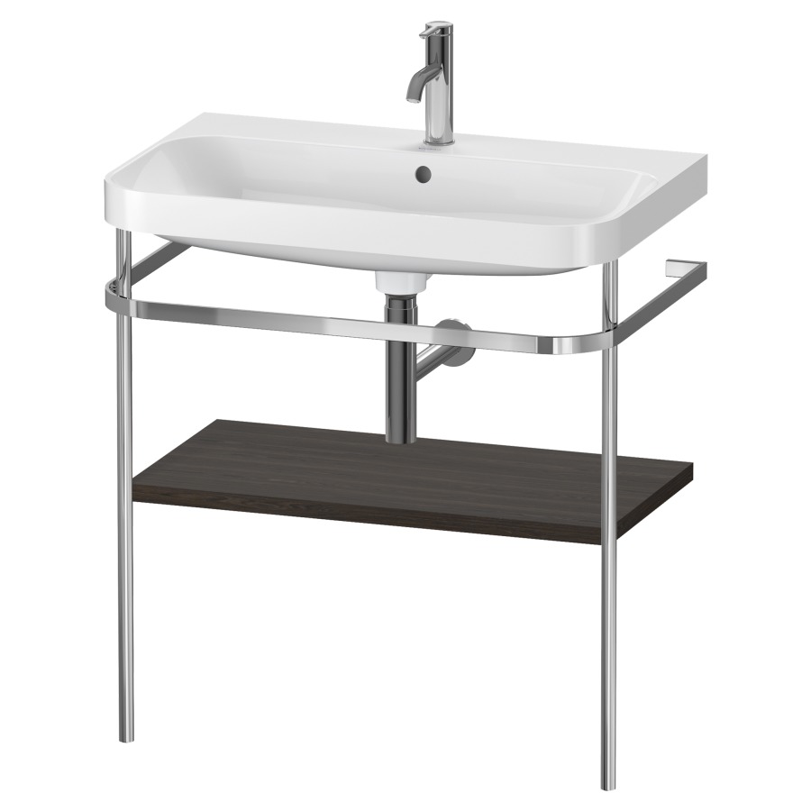 Combination de lavabo HAPPY
D.2 PLUS, 77,5 x 49 x 85 cm
1 tablette, posé sur le sol
profil chromé
lavabo, porte-serviette
soupape d'écoulement
Push Open incl.