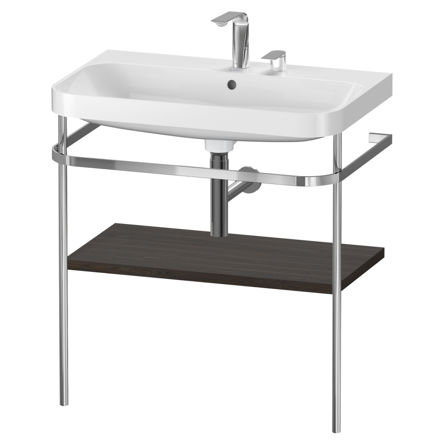 Combination de lavabo HAPPY
D.2 PLUS, 77,5 x 49 x 85 cm
1 tablette, posé sur le sol
profil chromé
lavabo, porte-serviette
soupape d'écoulement
Push Open incl.