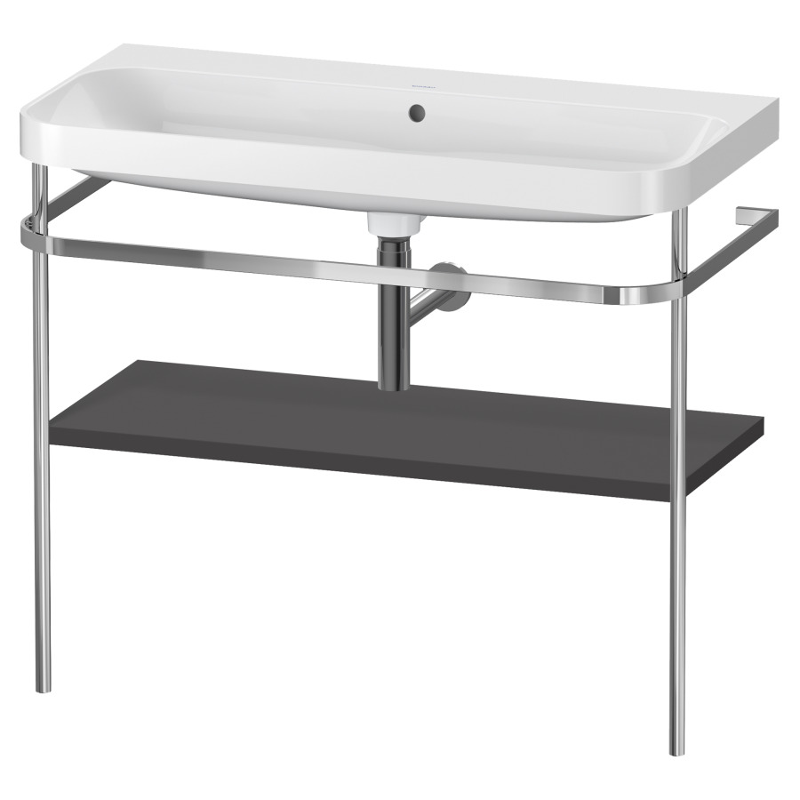 Combination de lavabo HAPPY
D.2 PLUS, 97,5 x 49 x 85 cm
1 tablette, posé sur le sol
profil chromé
lavabo, porte-serviette
soupape d'écoulement
Push Open incl.