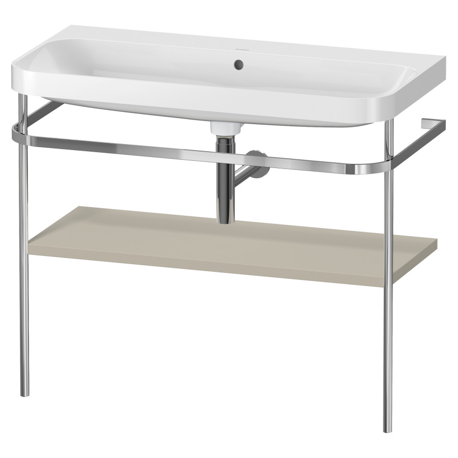Combination de lavabo HAPPY
D.2 PLUS, 97,5 x 49 x 85 cm
1 tablette, posé sur le sol
profil chromé
lavabo, porte-serviette
soupape d'écoulement
Push Open incl.