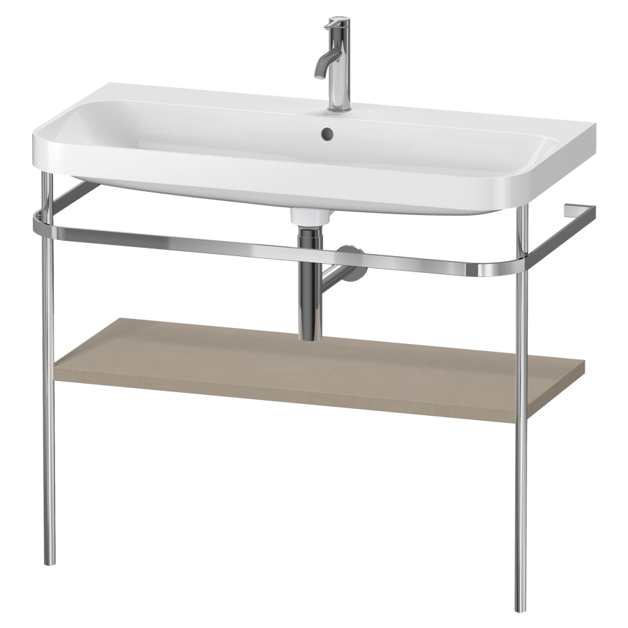 Combination de lavabo HAPPY
D.2 PLUS, 97,5 x 49 x 85 cm
1 tablette, posé sur le sol
profil chromé
lavabo, porte-serviette
soupape d'écoulement
Push Open incl.