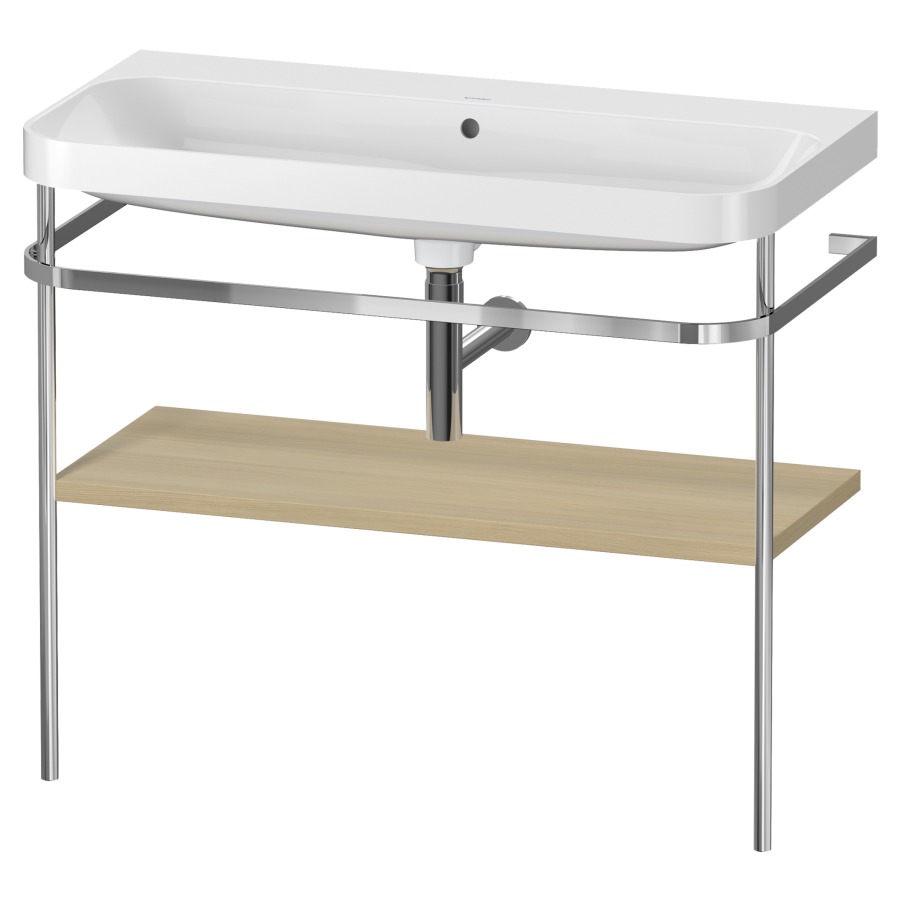Combination de lavabo HAPPY
D.2 PLUS, 97,5 x 49 x 85 cm
1 tablette, posé sur le sol
profil chromé
lavabo, porte-serviette
soupape d'écoulement
Push Open incl.