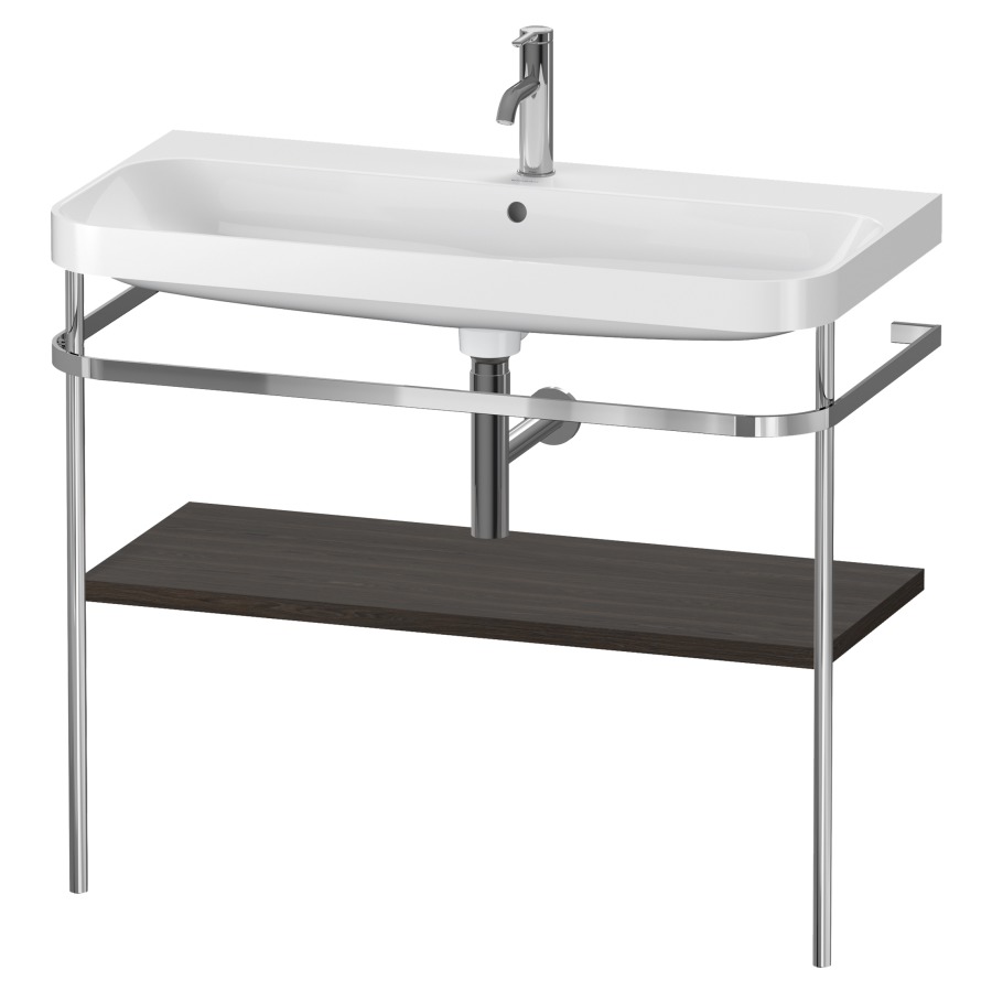 Combination de lavabo HAPPY
D.2 PLUS, 97,5 x 49 x 85 cm
1 tablette, posé sur le sol
profil chromé
lavabo, porte-serviette
soupape d'écoulement
Push Open incl.