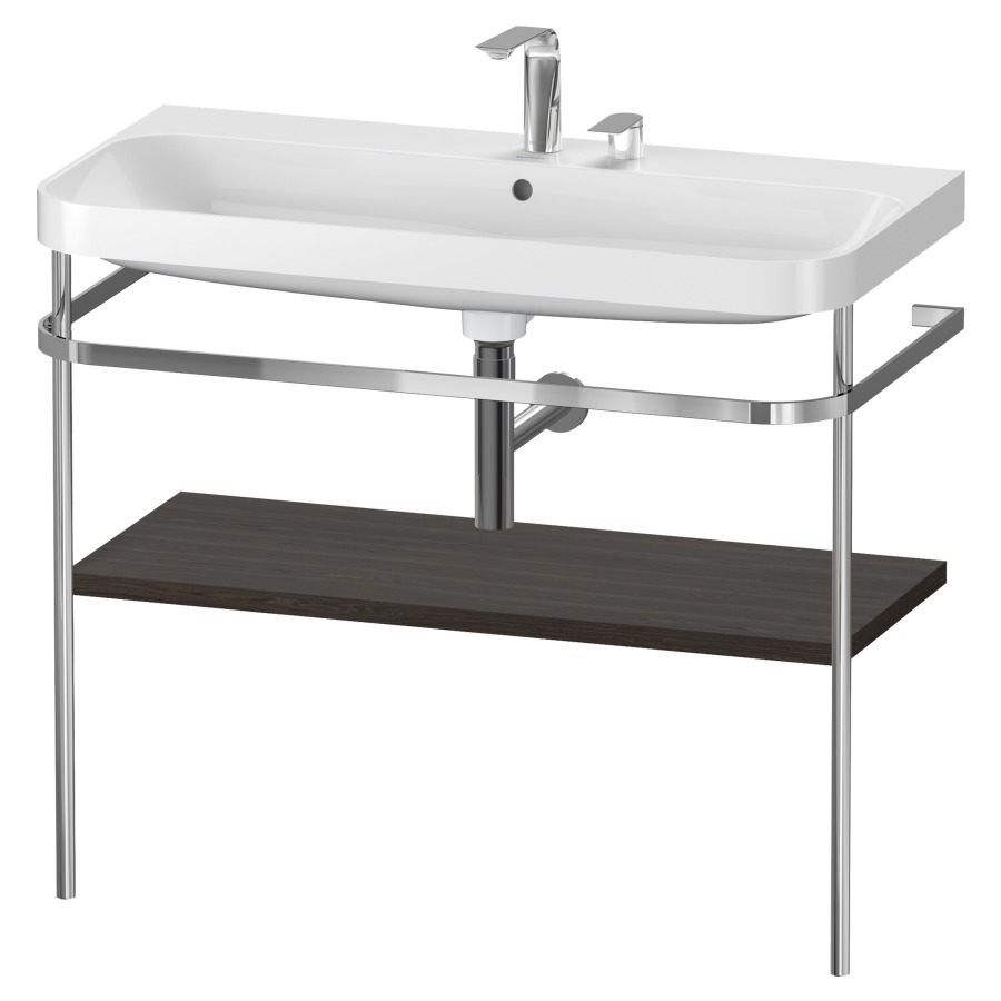 Combination de lavabo HAPPY
D.2 PLUS, 97,5 x 49 x 85 cm
1 tablette, posé sur le sol
profil chromé
lavabo, porte-serviette
soupape d'écoulement
Push Open incl.