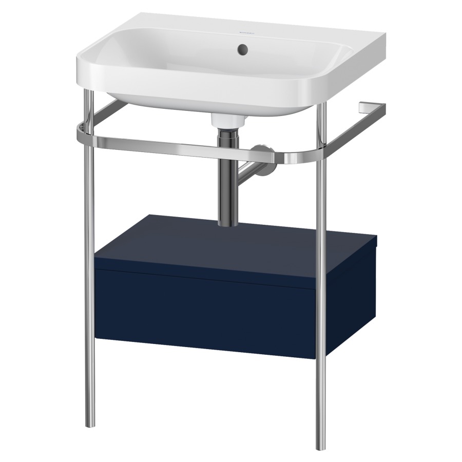 Combination de lavabo HAPPY
D.2 PLUS, 57,5 x 49 x 85 cm
élément à 1 tiroir
posé sur le sol, profil chromé
lavabo, porte-serviette
soupape d'écoulement
Push Open incl.