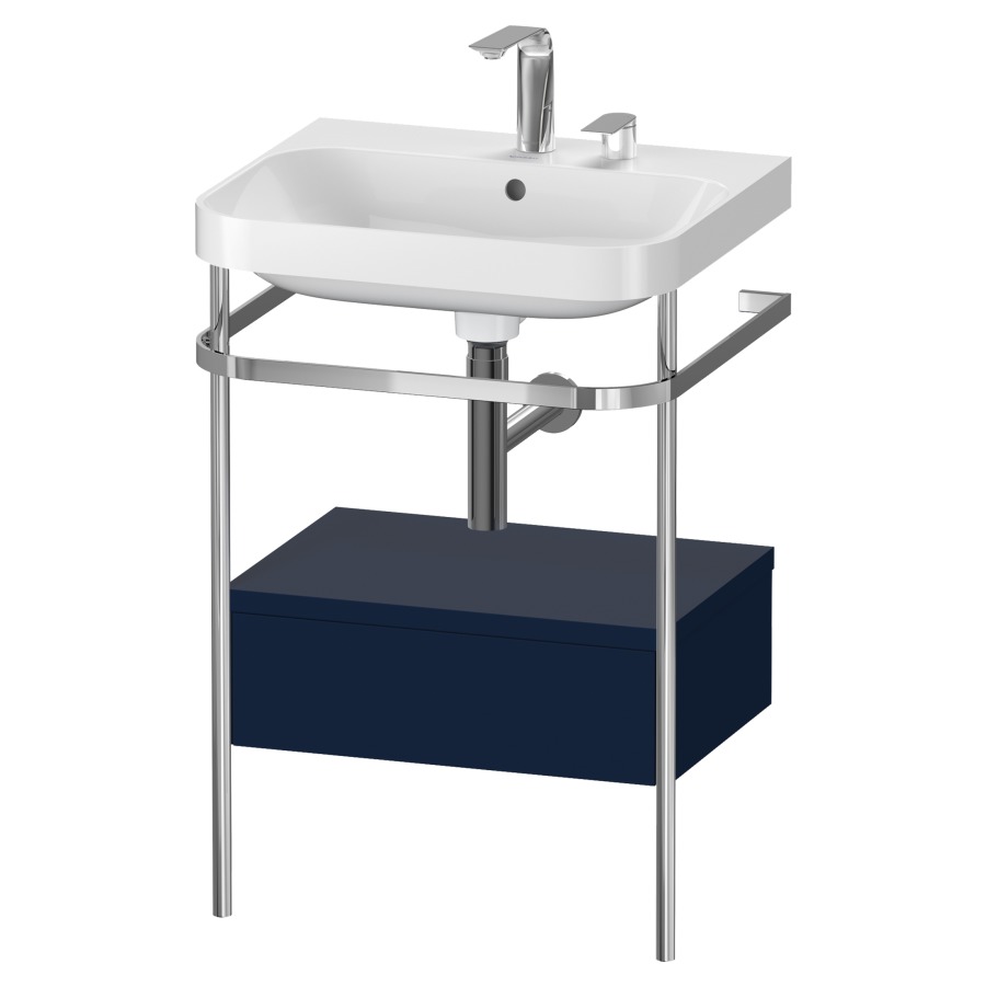 Combination de lavabo HAPPY
D.2 PLUS, 57,5 x 49 x 85 cm
élément à 1 tiroir
posé sur le sol, profil chromé
lavabo, porte-serviette
soupape d'écoulement
Push Open incl.