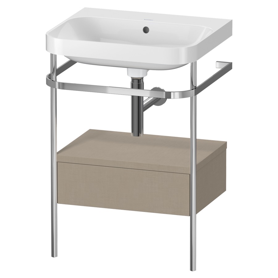 Combination de lavabo HAPPY
D.2 PLUS, 57,5 x 49 x 85 cm
élément à 1 tiroir
posé sur le sol, profil chromé
lavabo, porte-serviette
soupape d'écoulement
Push Open incl.