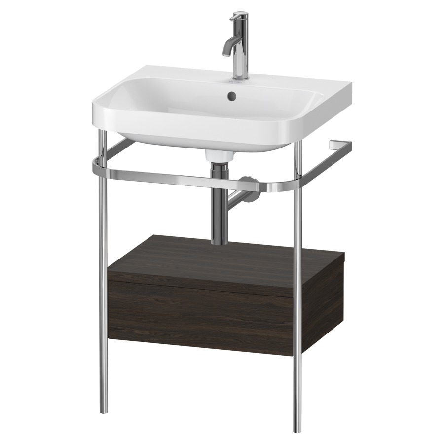 Combination de lavabo HAPPY
D.2 PLUS, 57,5 x 49 x 85 cm
élément à 1 tiroir
posé sur le sol, profil chromé
lavabo, porte-serviette
soupape d'écoulement
Push Open incl.