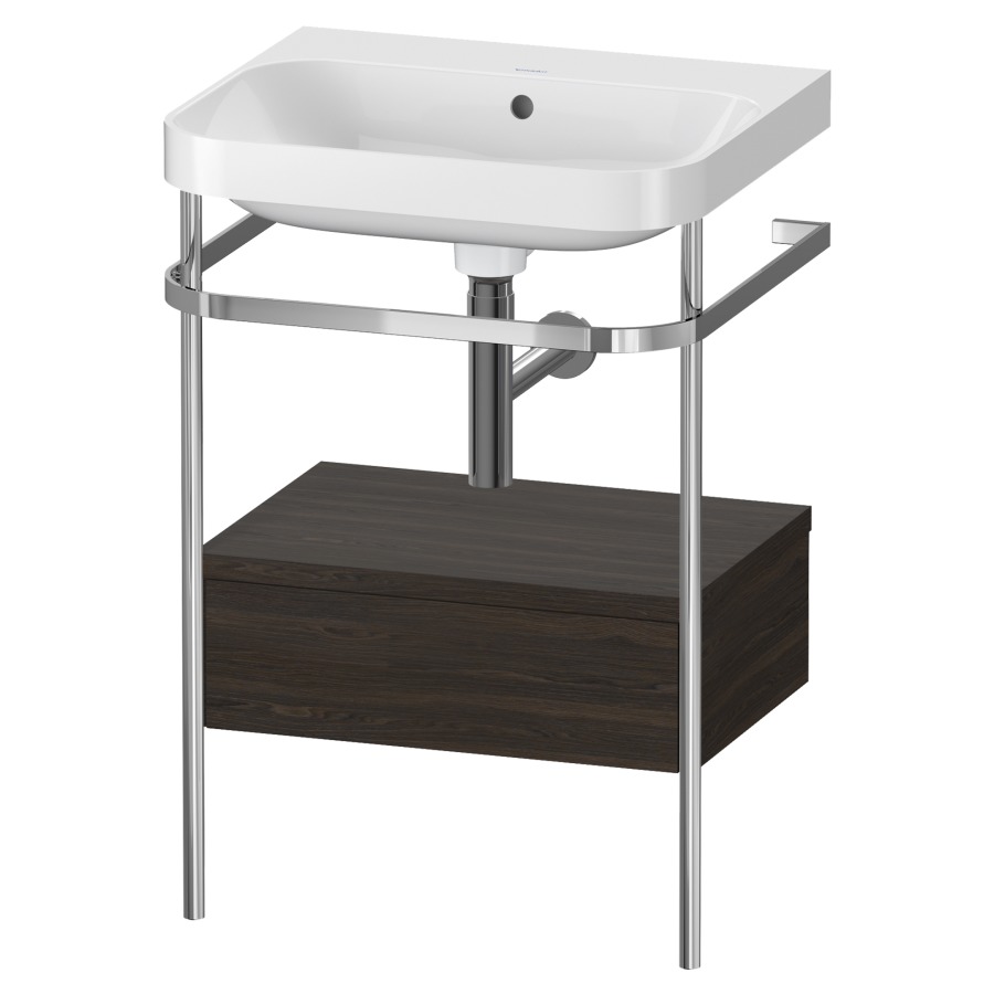 Combination de lavabo HAPPY
D.2 PLUS, 57,5 x 49 x 85 cm
élément à 1 tiroir
posé sur le sol, profil chromé
lavabo, porte-serviette
soupape d'écoulement
Push Open incl.