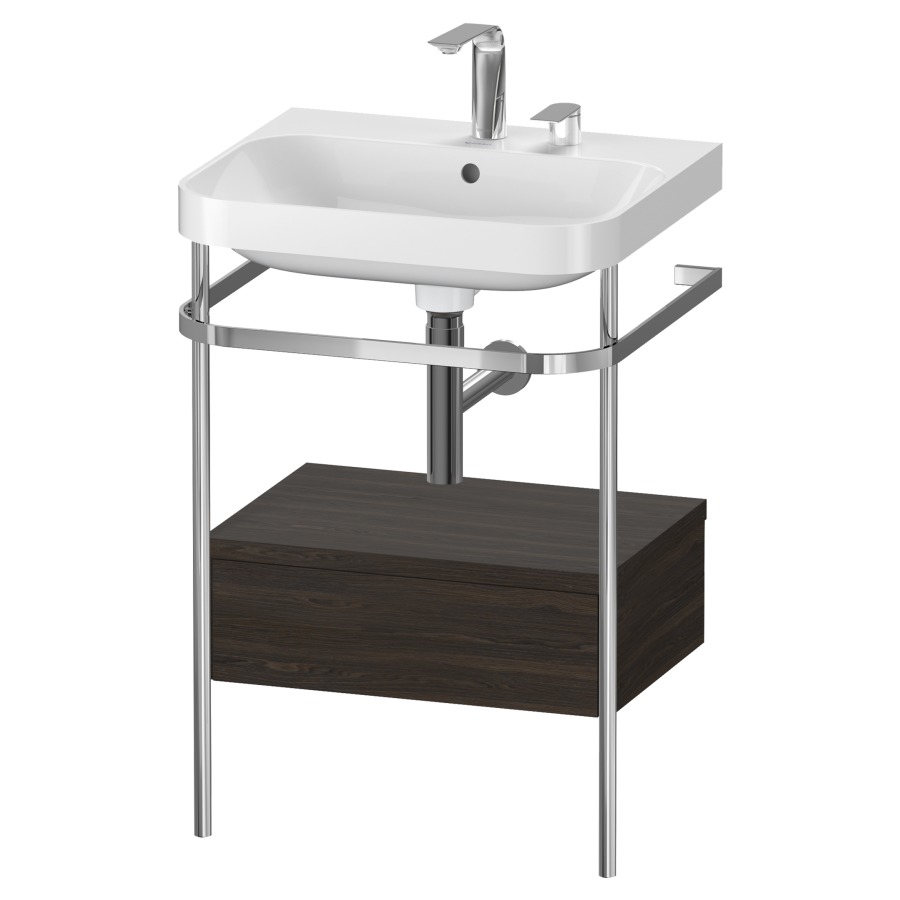 Combination de lavabo HAPPY
D.2 PLUS, 57,5 x 49 x 85 cm
élément à 1 tiroir
posé sur le sol, profil chromé
lavabo, porte-serviette
soupape d'écoulement
Push Open incl.