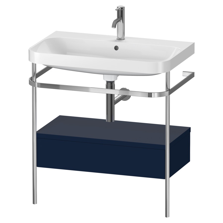 Combination de lavabo HAPPY
D.2 PLUS, 77,5 x 49 x 85 cm
élément à 1 tiroir
posé sur le sol, profil chromé
lavabo, porte-serviette
soupape d'écoulement
Push Open incl.
