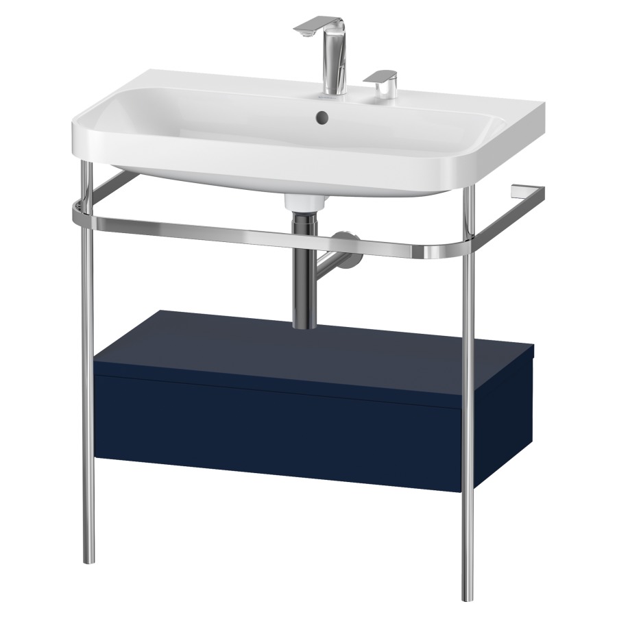 Combination de lavabo HAPPY
D.2 PLUS, 77,5 x 49 x 85 cm
élément à 1 tiroir
posé sur le sol, profil chromé
lavabo, porte-serviette
soupape d'écoulement
Push Open incl.