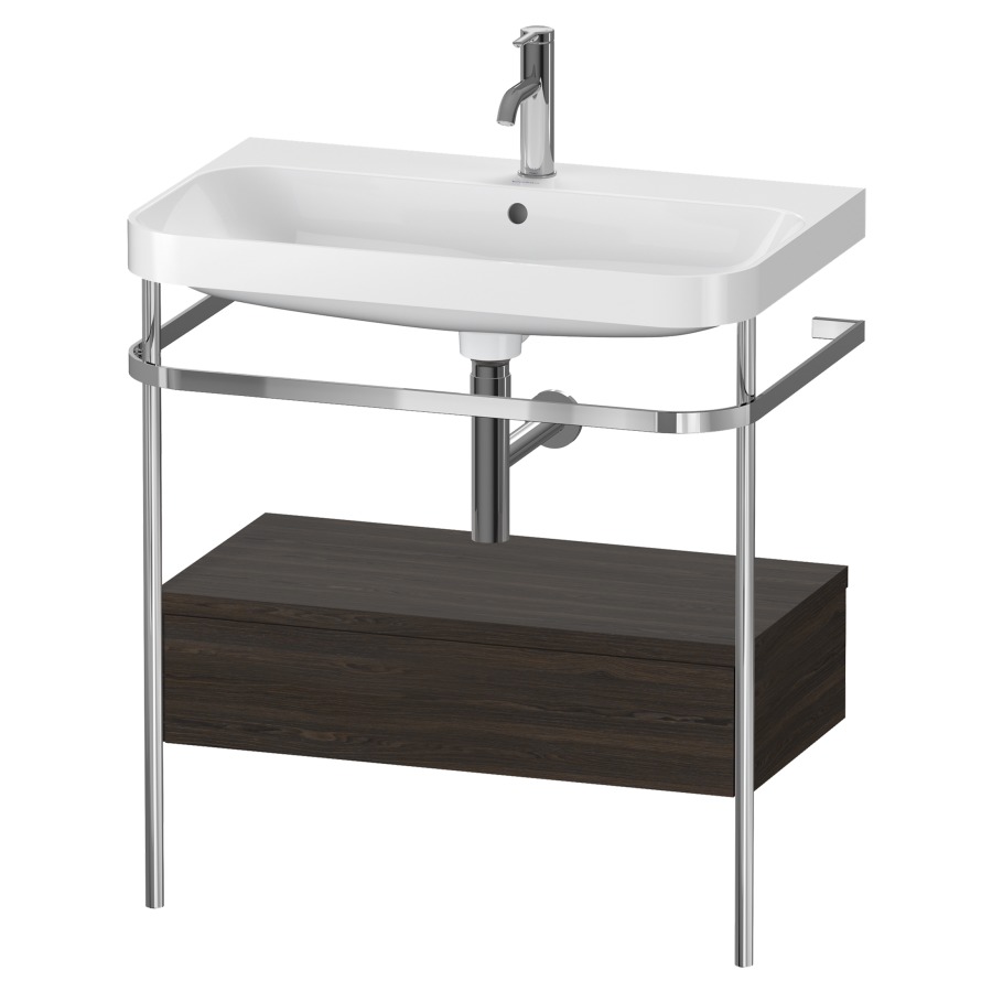 Combination de lavabo HAPPY
D.2 PLUS, 77,5 x 49 x 85 cm
élément à 1 tiroir
posé sur le sol, profil chromé
lavabo, porte-serviette
soupape d'écoulement
Push Open incl.