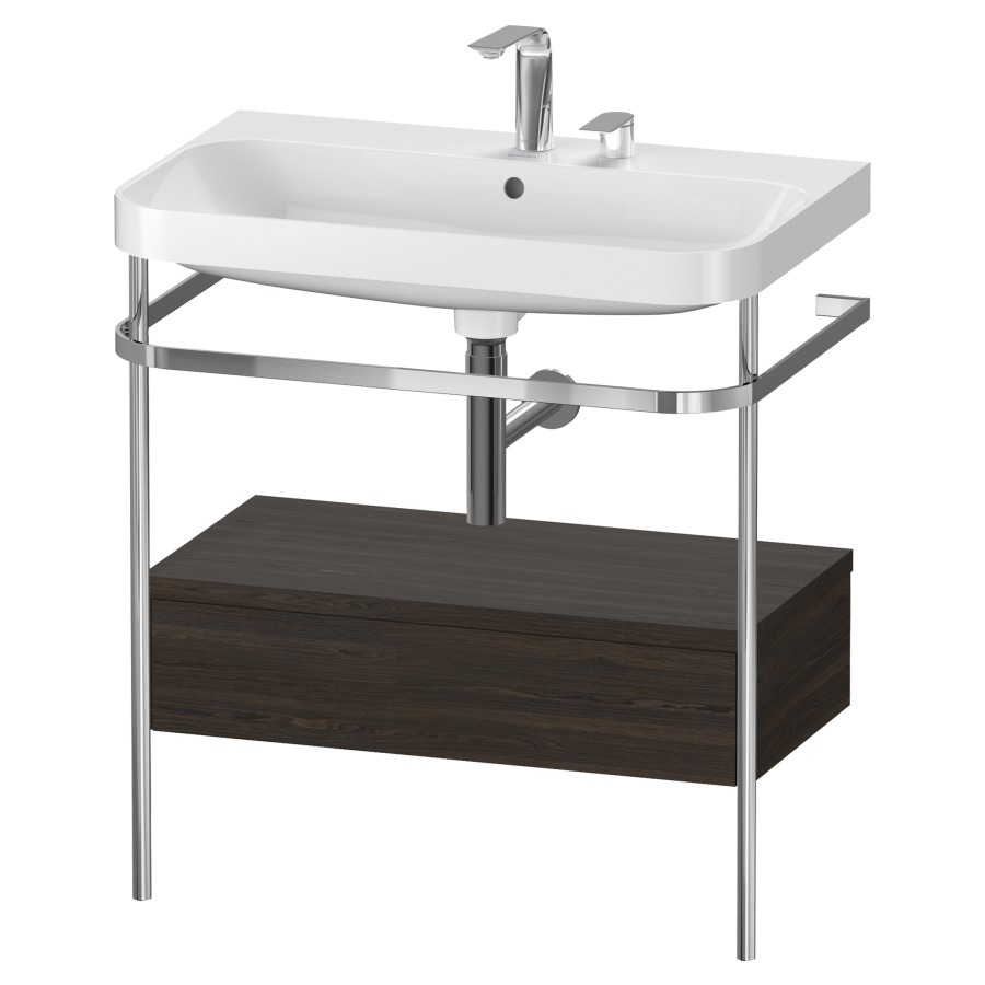 Combination de lavabo HAPPY
D.2 PLUS, 77,5 x 49 x 85 cm
élément à 1 tiroir
posé sur le sol, profil chromé
lavabo, porte-serviette
soupape d'écoulement
Push Open incl.