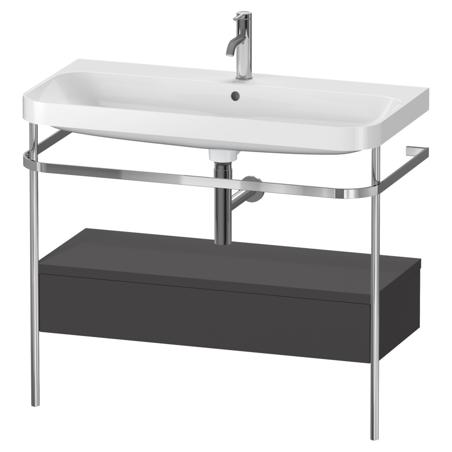 Combination de lavabo HAPPY
D.2 PLUS, 97,5 x 49 x 85 cm
élément à 1 tiroir
posé sur le sol, profil chromé
lavabo, porte-serviette
soupape d'écoulement
Push Open incl.
