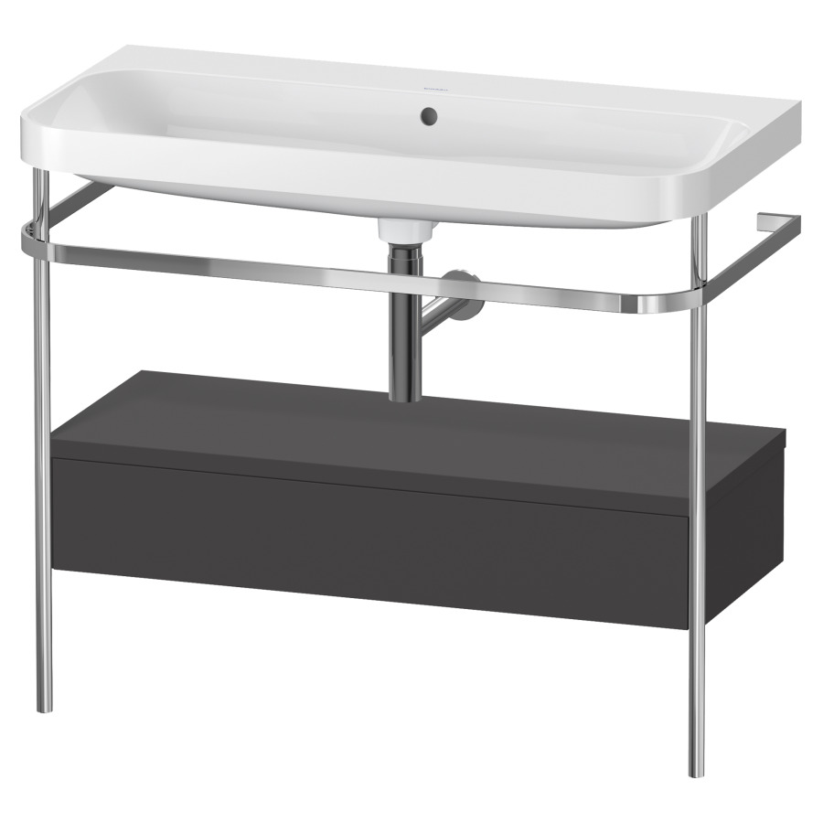 Combination de lavabo HAPPY
D.2 PLUS, 97,5 x 49 x 85 cm
élément à 1 tiroir
posé sur le sol, profil chromé
lavabo, porte-serviette
soupape d'écoulement
Push Open incl.
