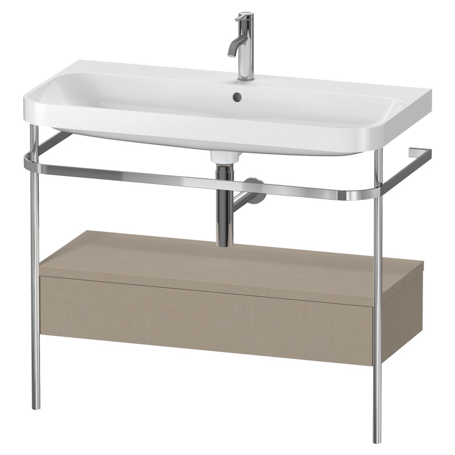 Combination de lavabo HAPPY
D.2 PLUS, 97,5 x 49 x 85 cm
élément à 1 tiroir
posé sur le sol, profil chromé
lavabo, porte-serviette
soupape d'écoulement
Push Open incl.