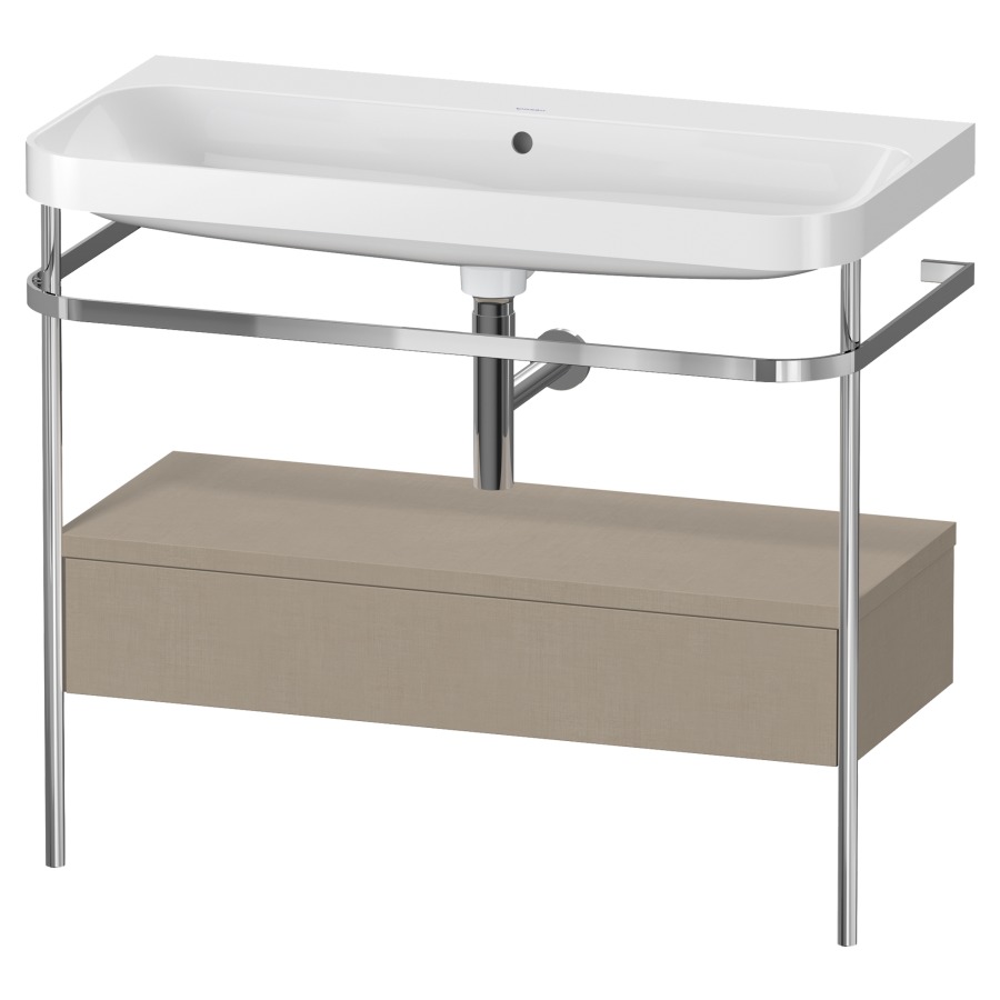 Combination de lavabo HAPPY
D.2 PLUS, 97,5 x 49 x 85 cm
élément à 1 tiroir
posé sur le sol, profil chromé
lavabo, porte-serviette
soupape d'écoulement
Push Open incl.