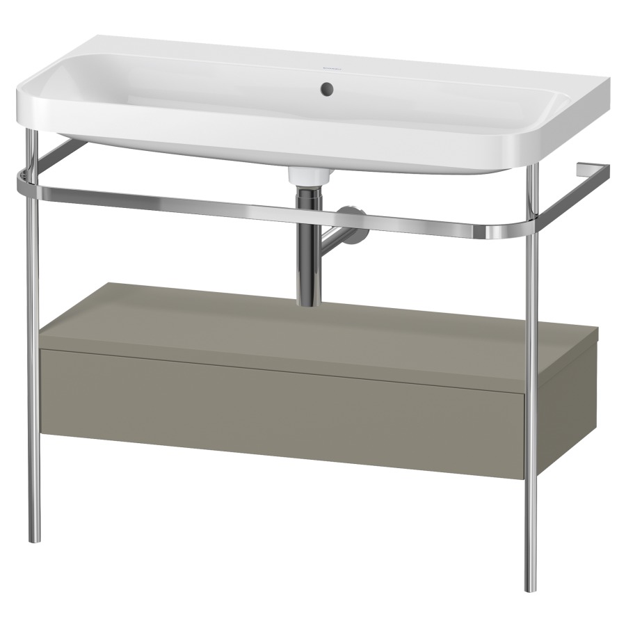 Combination de lavabo HAPPY
D.2 PLUS, 97,5 x 49 x 85 cm
élément à 1 tiroir
posé sur le sol, profil chromé
lavabo, porte-serviette
soupape d'écoulement
Push Open incl.