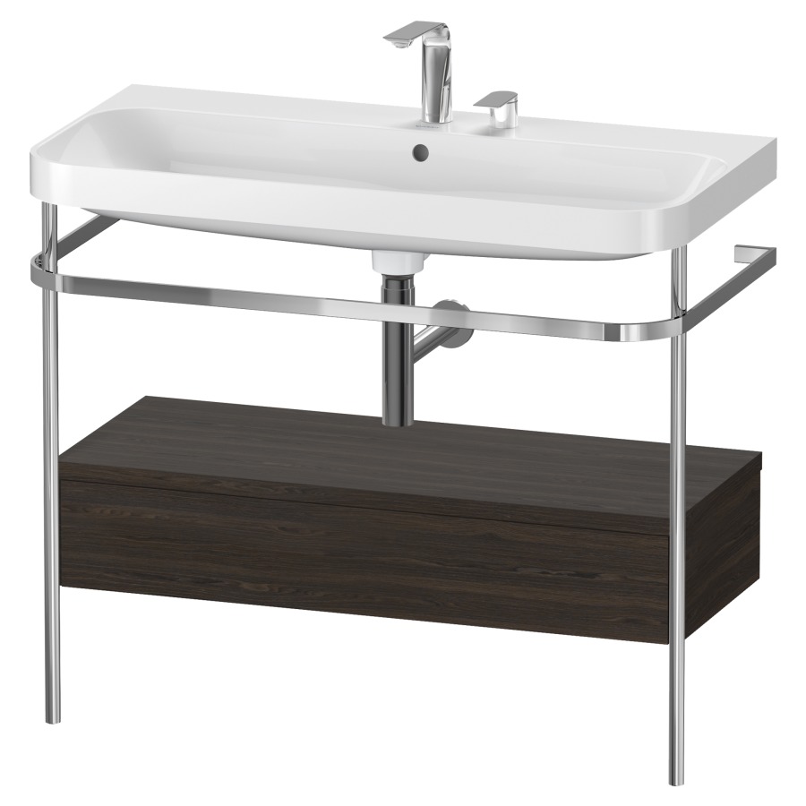 Combination de lavabo HAPPY
D.2 PLUS, 97,5 x 49 x 85 cm
élément à 1 tiroir
posé sur le sol, profil chromé
lavabo, porte-serviette
soupape d'écoulement
Push Open incl.