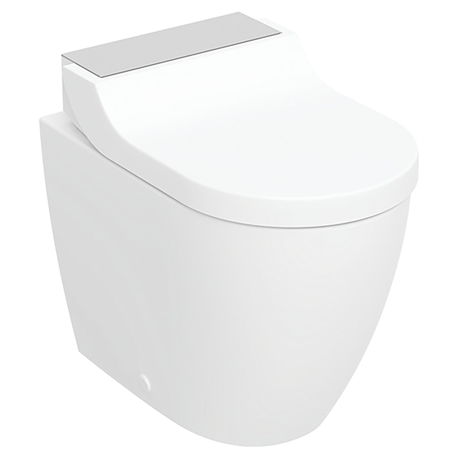 WCdouche AQUACLEAN TUMA
COMFORT UP
cuvette au sol en céramique
blanc, pour chasse d'eau à
encastrer, sans rebord de
rinçage, douche à eau tempérée
avec technologie de douche
Whirl-Spray, buse pour dames
séchage à air chaud
absorption des odeurs
télécommande, chauffage de
siège de WC, SoftClosing
SoftOpening, matériel de
fixation et de raccordement
manchette d'écoulement
entrée d'eau latérale à gauche
cachés, 230 V, 2000 W