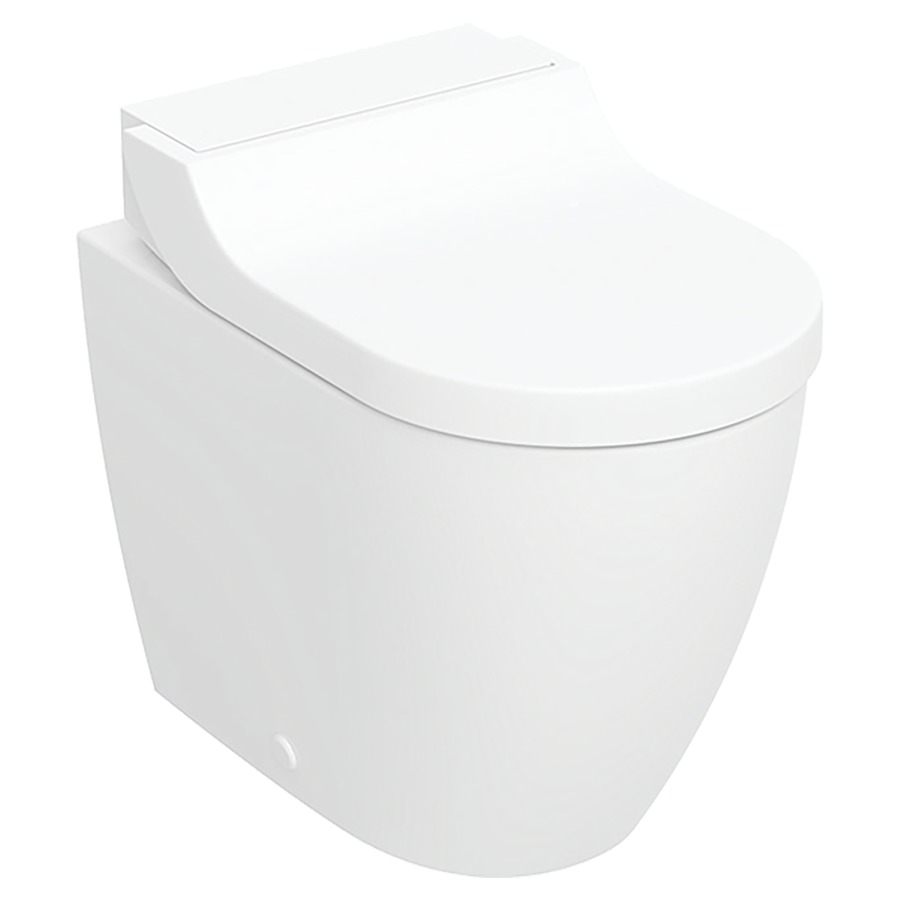WCdouche AQUACLEAN TUMA
COMFORT UP
cuvette au sol en céramique
blanc, pour chasse d'eau à
encastrer, sans rebord de
rinçage, douche à eau tempérée
avec technologie de douche
Whirl-Spray, buse pour dames
séchage à air chaud
absorption des odeurs
télécommande, chauffage de
siège de WC, SoftClosing
SoftOpening, matériel de
fixation et de raccordement
manchette d'écoulement
entrée d'eau latérale à gauche
cachés, 230 V, 2000 W