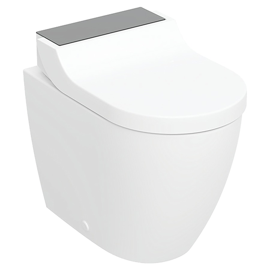 WCdouche AQUACLEAN TUMA
COMFORT UP
cuvette au sol en céramique
blanc, pour chasse d'eau à
encastrer, sans rebord de
rinçage, douche à eau tempérée
avec technologie de douche
Whirl-Spray, buse pour dames
séchage à air chaud
absorption des odeurs
télécommande, chauffage de
siège de WC, SoftClosing
SoftOpening, matériel de
fixation et de raccordement
manchette d'écoulement
entrée d'eau latérale à gauche
cachés, 230 V, 2000 W