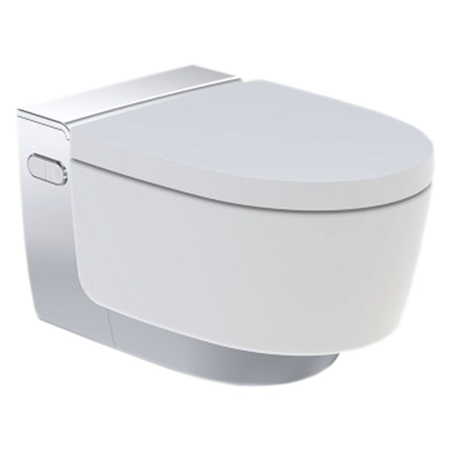 WCdouche AQUACLEAN MERA
CLASSIC UP
cuvette murale en céramique
blanc, pour chasse d'eau à
encastrer, sans rebord de
rinçage, douche à eau tempérée
avec technologie de douche
Whirl-Spray, buse pour dames
séchage à air chaud
absorption des odeurs
télécommande, matériel de
fixation et de raccordement
manchette d'écoulement
siège de WC blanc, avec
abaissement automatique
230 V, 2000 W