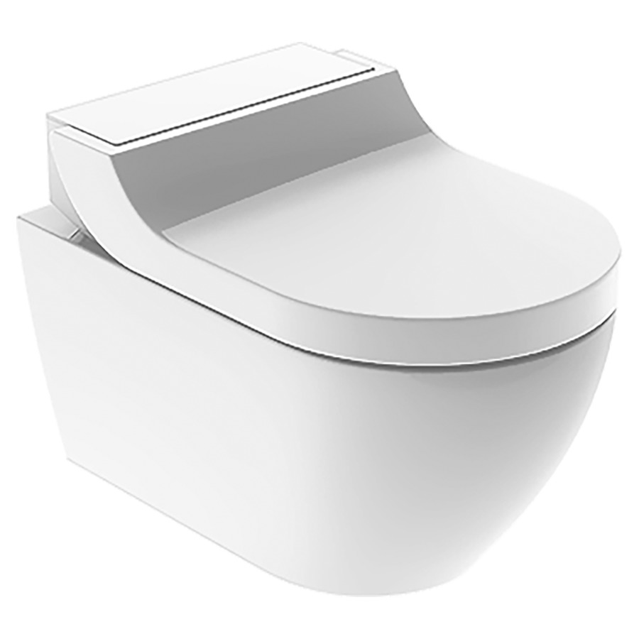 WCdouche AQUACLEAN TUMA
COMFORT UP
cuvette murale en céramique
blanc, pour chasse d'eau à
encastrer, sans rebord de
rinçage, douche à eau tempérée
avec technologie de douche
Whirl-Spray, buse pour dames
séchage à air chaud
absorption des odeurs
télécommande, chauffage de
siège de WC, SoftClosing
SoftOpening, matériel de
fixation et de raccordement
manchette d'écoulement
entrée d'eau latérale à gauche
cachés, 230 V, 2000 W