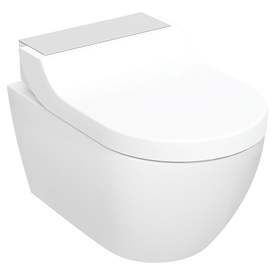 WCdouche AQUACLEAN TUMA
COMFORT UP
cuvette murale en céramique
blanc, pour chasse d'eau à
encastrer, sans rebord de
rinçage, douche à eau tempérée
avec technologie de douche
Whirl-Spray, buse pour dames
séchage à air chaud
absorption des odeurs
télécommande, chauffage de
siège de WC, SoftClosing
SoftOpening, matériel de
fixation et de raccordement
manchette d'écoulement
entrée d'eau latérale à gauche
cachés, 230 V, 2000 W
