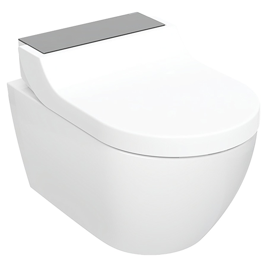 WCdouche AQUACLEAN TUMA
COMFORT UP
cuvette murale en céramique
blanc, pour chasse d'eau à
encastrer, sans rebord de
rinçage, douche à eau tempérée
avec technologie de douche
Whirl-Spray, buse pour dames
séchage à air chaud
absorption des odeurs
télécommande, chauffage de
siège de WC, SoftClosing
SoftOpening, matériel de
fixation et de raccordement
manchette d'écoulement
entrée d'eau latérale à gauche
cachés, 230 V, 2000 W