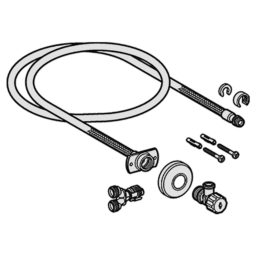 Set de raccordement d'eau
pour support WCdouche
AQUACLEAN TUMA à la chasse
d'eau à encastrer Sigam/Omega
12 cm, hauteur 112 cm
raccordement 19,5 cm