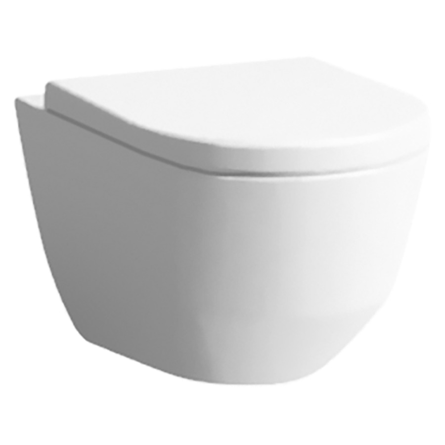 Cuvette murale PRO COMPACT UP
rimless, céramique
pour chasse d'eau à encastrer
matériel de fixation