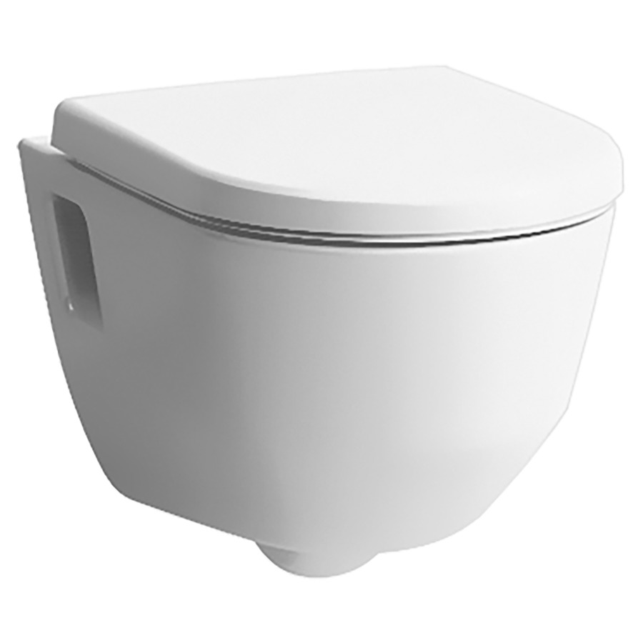 Cuvette murale PRO UP
rimless, céramique
pour chasse d'eau à encastrer
avec fixation de niche
latéral