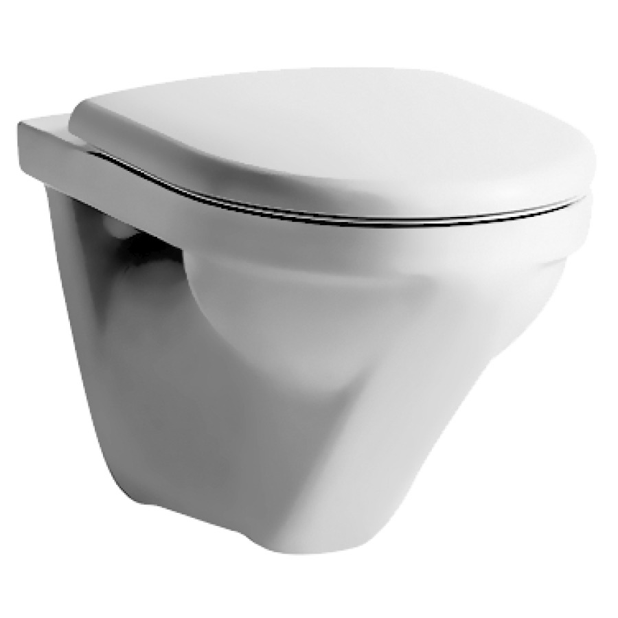 Cuvette murale MODERNA R
COMPACT UP, rimless, céramique
pour chasse d'eau à encastrer